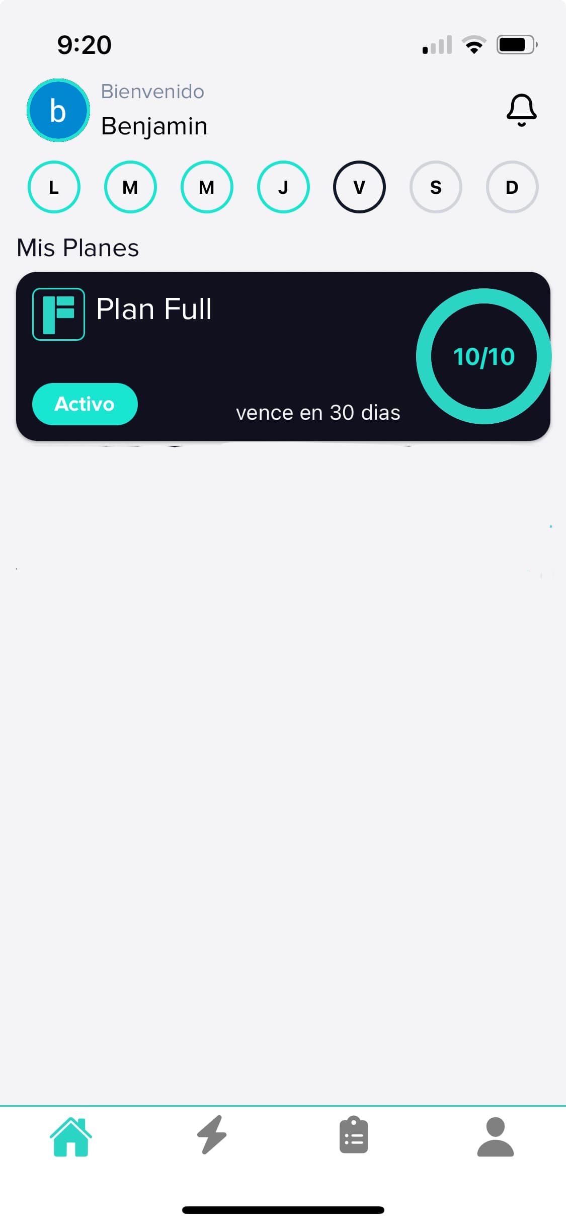 Fitness Flow app móvil